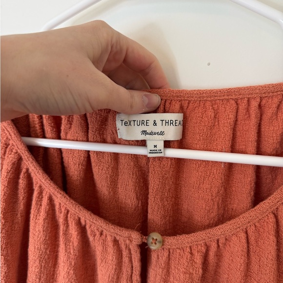 Madewell Texture and Thread Rust Blouse - Picture 6 of 9
